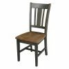 Best Pirce 🤩 International Concepts San Remo Solid Wood Splatback Chair - Set Of 2 Chairs In Hickory/Washed Coal 🔥 -Cheap Office Chairs Store 2297540 22 L