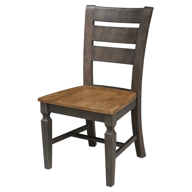 Best deal ✨ International Concepts Vista Solid Wood Ladderback Chair - Set Of 2 Chairs In Hickory/Washed Coal 👏 3 Best deal ✨ International Concepts Vista Solid Wood Ladderback Chair - Set Of 2 Chairs In Hickory/Washed Coal 👏