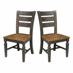 Best deal ✨ International Concepts Vista Solid Wood Ladderback Chair - Set Of 2 Chairs In Hickory/Washed Coal 👏 17 Best deal ✨ International Concepts Vista Solid Wood Ladderback Chair - Set Of 2 Chairs In Hickory/Washed Coal 👏 -Cheap Office Chairs Store 2297543 5 L