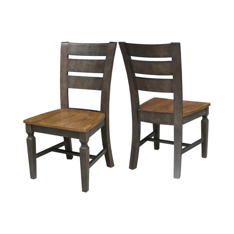 Best deal ✨ International Concepts Vista Solid Wood Ladderback Chair - Set Of 2 Chairs In Hickory/Washed Coal 👏 9 Best deal ✨ International Concepts Vista Solid Wood Ladderback Chair - Set Of 2 Chairs In Hickory/Washed Coal 👏 - Image 7