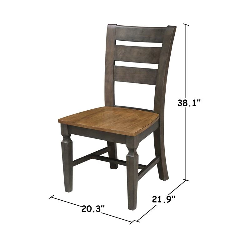 Best deal ✨ International Concepts Vista Solid Wood Ladderback Chair - Set Of 2 Chairs In Hickory/Washed Coal 👏 12 Best deal ✨ International Concepts Vista Solid Wood Ladderback Chair - Set Of 2 Chairs In Hickory/Washed Coal 👏 - Image 10