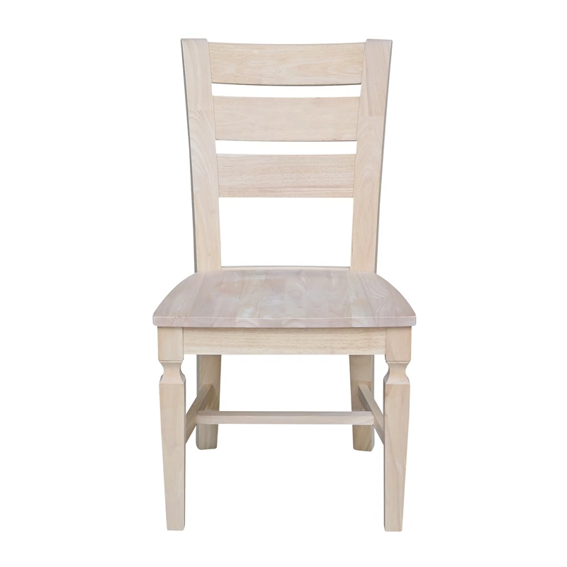 New โ๏ธ International Concepts Vista Solid Wood Ladderback Chairs - Set Of 2 - Unfinished ๐ 4 New โ๏ธ International Concepts Vista Solid Wood Ladderback Chairs - Set Of 2 - Unfinished ๐ - Image 2