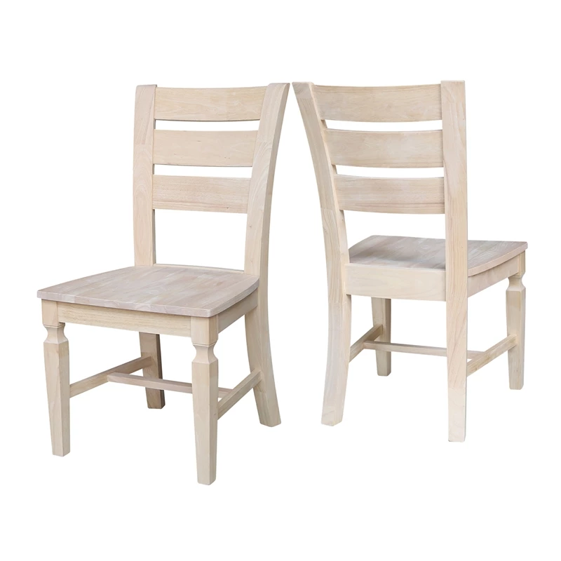 New โ๏ธ International Concepts Vista Solid Wood Ladderback Chairs - Set Of 2 - Unfinished ๐ 8 New โ๏ธ International Concepts Vista Solid Wood Ladderback Chairs - Set Of 2 - Unfinished ๐ - Image 6
