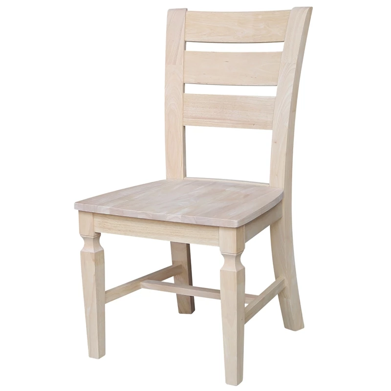 New โ๏ธ International Concepts Vista Solid Wood Ladderback Chairs - Set Of 2 - Unfinished ๐ 3 New โ๏ธ International Concepts Vista Solid Wood Ladderback Chairs - Set Of 2 - Unfinished ๐