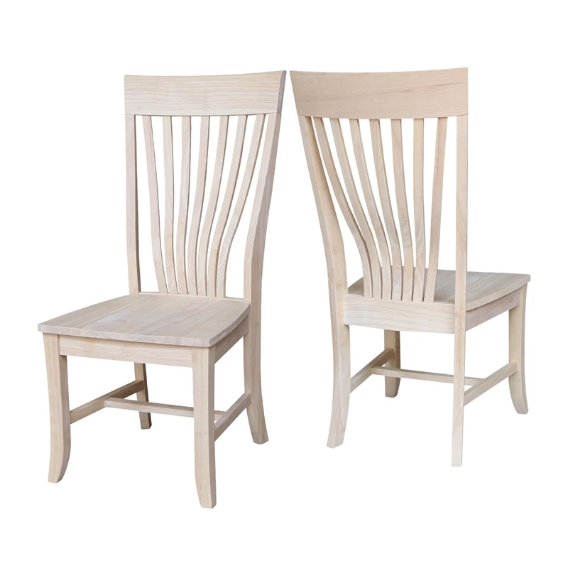 Discount 😀 International Concepts Amanda Solid Wood Chairs - Set Of 2 - Unfinished 🎁 8 Discount 😀 International Concepts Amanda Solid Wood Chairs - Set Of 2 - Unfinished 🎁 - Image 6