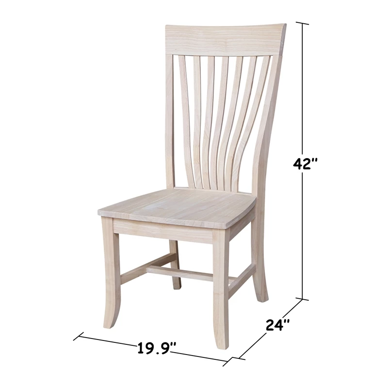 Discount 😀 International Concepts Amanda Solid Wood Chairs - Set Of 2 - Unfinished 🎁 11 Discount 😀 International Concepts Amanda Solid Wood Chairs - Set Of 2 - Unfinished 🎁 - Image 9