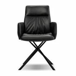 Brand new 🧨 Mobital Chavez Arm Chair Midnight Grey Leatherette- Black Legs 🧨 -Cheap Office Chairs Store 2309577 4 L