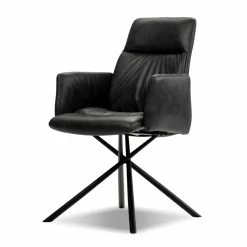 Brand new 🧨 Mobital Chavez Arm Chair Midnight Grey Leatherette- Black Legs 🧨