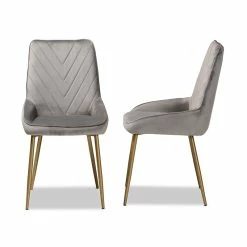 Cheapest 💯 Bowery Hill Modern Gray And Gold Finished Metal 2-Piece Dining Chair Set 🎉 13 Cheapest 💯 Bowery Hill Modern Gray And Gold Finished Metal 2-Piece Dining Chair Set 🎉 -Cheap Office Chairs Store 2321461 2 L