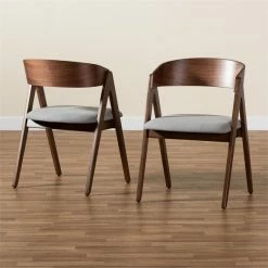 Best Sale 👍 Bowery Hill Mid-Century Grey And Brown Finished Wood 2-Piece Dining Chair Set 🥰 12 Best Sale 👍 Bowery Hill Mid-Century Grey And Brown Finished Wood 2-Piece Dining Chair Set 🥰 -Cheap Office Chairs Store 2321464 1 L