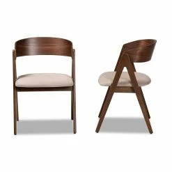 Promo ✨ Bowery Hill Mid Century Beige And Brown Finished Wood 2-Piece Dining Chair Set ⭐ 15 Promo ✨ Bowery Hill Mid Century Beige And Brown Finished Wood 2-Piece Dining Chair Set ⭐ -Cheap Office Chairs Store 2321493 4 L
