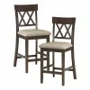 Top 10 🎉 Lexicon Balin Counter Height Wood Crossback Dining Chair Set In Brown (Set Of 2) 🤩 -Cheap Office Chairs Store 2321574 L