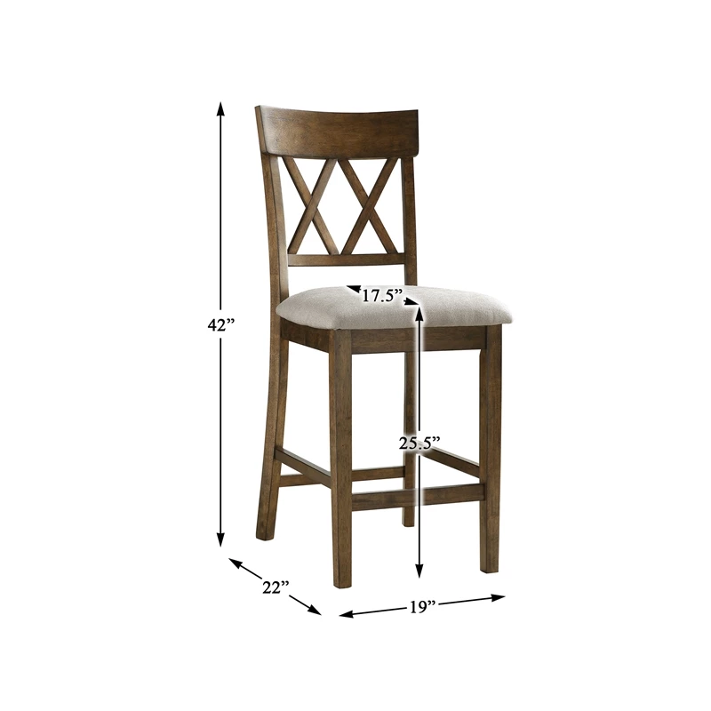 Deals 🥰 Lexicon Balin Counter Height Wood Crossback Dining Chair Set In Oak (Set Of 2) 🥰 8 Deals 🥰 Lexicon Balin Counter Height Wood Crossback Dining Chair Set In Oak (Set Of 2) 🥰 - Image 6