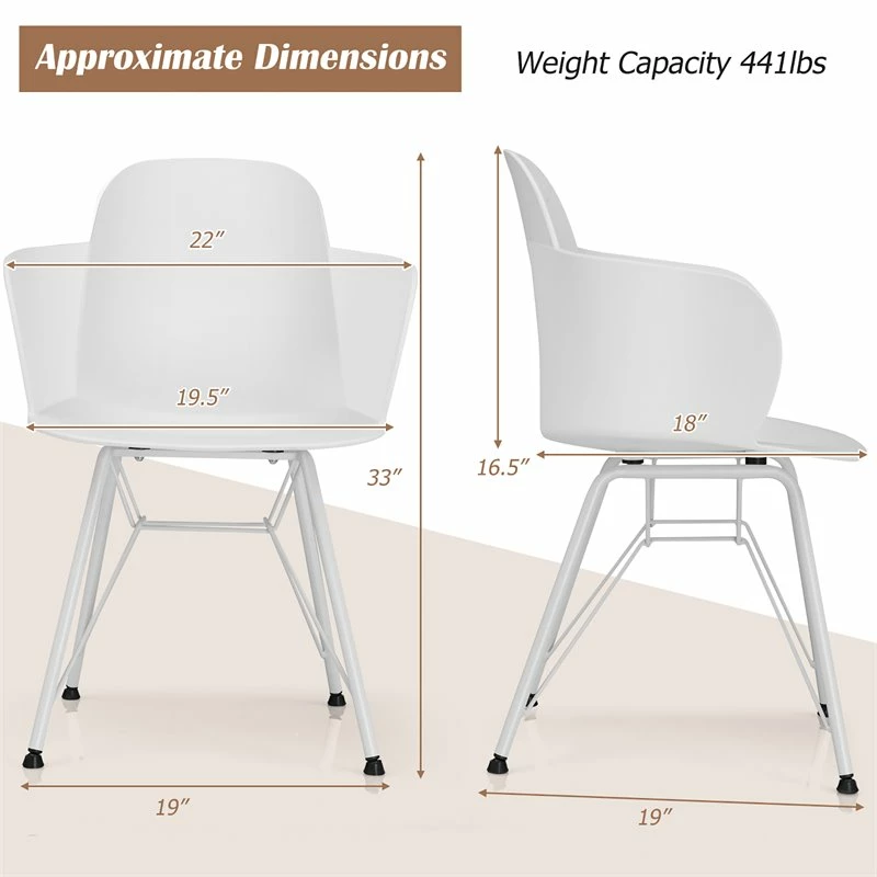 Best reviews of ๐ Costway Plastic And Iron Dining Chair With Petal-Shape Seat In White (Set Of 2) ๐ฅ 5 Best reviews of ๐ Costway Plastic And Iron Dining Chair With Petal-Shape Seat In White (Set Of 2) ๐ฅ - Image 3