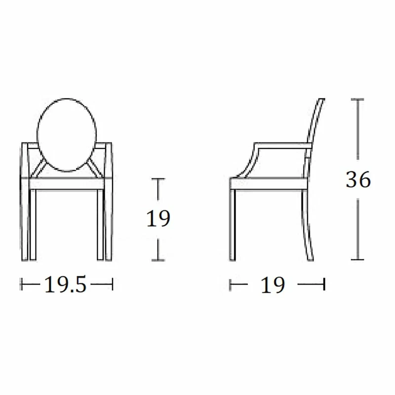 Best reviews of ✔️ Elite Living (Set Of 2) Casper 36" Polycarbonate Stackable Dining Chair In Clear 😀 6 Best reviews of ✔️ Elite Living (Set Of 2) Casper 36" Polycarbonate Stackable Dining Chair In Clear 😀 - Image 4