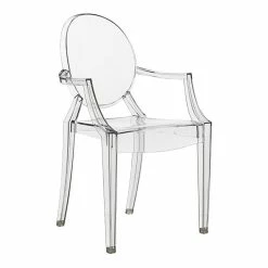 Best reviews of โ๏ธ Elite Living (Set Of 2) Casper 36" Polycarbonate Stackable Dining Chair In Clear ๐