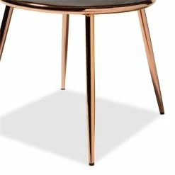 Wholesale 🔔 Baxton Studio Farah Grey And Rose Gold Finished Dining Chair (Set Of 2) 🔥 -Cheap Office Chairs Store 2336040 2 L