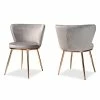 Wholesale 🔔 Baxton Studio Farah Grey And Rose Gold Finished Dining Chair (Set Of 2) 🔥