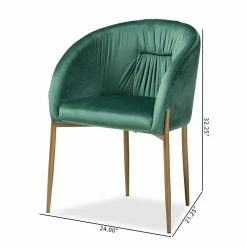 Flash Sale ⭐ Baxton Studio Ballard Green Velvet Fabric And Gold Finished Metal Dining Chair 👏 13 Flash Sale ⭐ Baxton Studio Ballard Green Velvet Fabric And Gold Finished Metal Dining Chair 👏 -Cheap Office Chairs Store 2336042 10 L