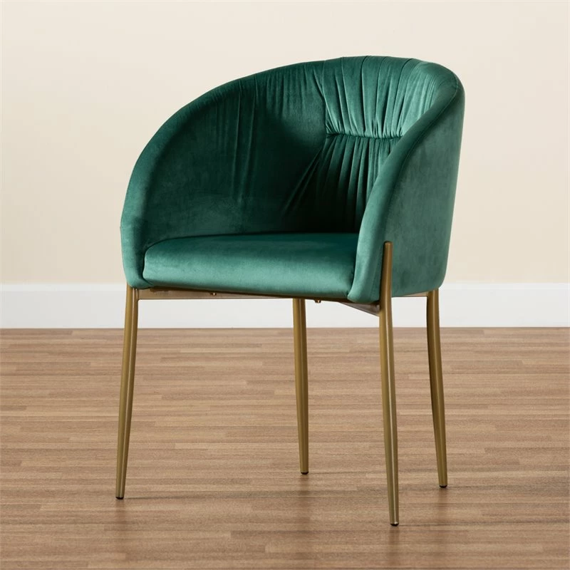 Flash Sale ⭐ Baxton Studio Ballard Green Velvet Fabric And Gold Finished Metal Dining Chair 👏 12 Flash Sale ⭐ Baxton Studio Ballard Green Velvet Fabric And Gold Finished Metal Dining Chair 👏 - Image 10