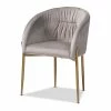 Discount 😉 Baxton Studio Ballard Grey Velvet Fabric And Gold Finished Metal Dining Chair 😀 -Cheap Office Chairs Store 2336043 1 L