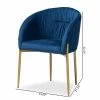 Deals ✨ Baxton Studio Ballard Navy Blue Velvet And Gold Finished Metal Dining Chair ⭐