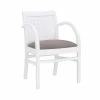 Hot Sale ✔️ Linon Riker Wood Commercial Grade Woven Arm Chair In White 🎁 -Cheap Office Chairs Store 2341077 L