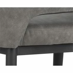 Best Sale 🔥 Maklaine 18" Modern Faux Leather Dining Armchair In Black And Antique Gray 🔔 13 Best Sale 🔥 Maklaine 18" Modern Faux Leather Dining Armchair In Black And Antique Gray 🔔 -Cheap Office Chairs Store 2341121 5 L