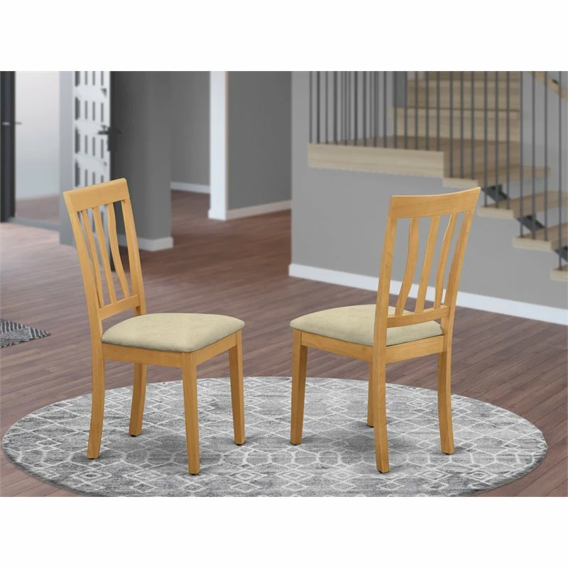 Outlet โญ East West Furniture Antique 39" Wood Dining Chair With Cushion In Oak (Set Of 2) ๐ฅฐ 4 Outlet โญ East West Furniture Antique 39" Wood Dining Chair With Cushion In Oak (Set Of 2) ๐ฅฐ - Image 2