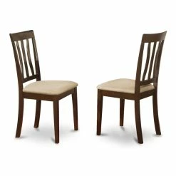 Deals 😍 East West Furniture Antique 39" Wood Dining Room Chairs In Cappuccino (Set Of 2) 🌟