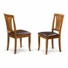 Deals 🌟 East West Furniture Avon 36" Faux Leather Dining Chairs In Brown (Set Of 2) 🎉