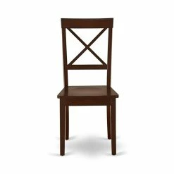 Budget 🤩 East West Furniture Boston 11" Wood Dining Chairs In Mahogany (Set Of 2) 🤩 -Cheap Office Chairs Store 2352206 3 L