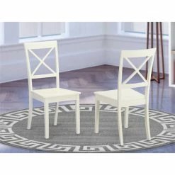 Cheap 👏 East West Furniture Boston 11" Wood Dining Chairs In Linen White (Set Of 2) ✔️ -Cheap Office Chairs Store 2352209 1 L