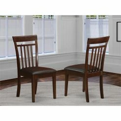 New 😀 East West Furniture Capri 39" Leather Dining Chairs In Mahogany (Set Of 2) 🔥 6 New 😀 East West Furniture Capri 39" Leather Dining Chairs In Mahogany (Set Of 2) 🔥 -Cheap Office Chairs Store 2352222 1 L