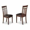 New 😀 East West Furniture Capri 39" Leather Dining Chairs In Mahogany (Set Of 2) 🔥 -Cheap Office Chairs Store 2352222 L