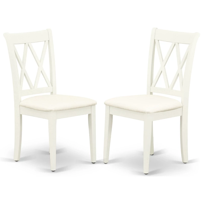 Cheap โ East West Furniture Clarksville 38" Fabric Seat Dining Chair In White (Set Of 2) ๐ 3 Cheap โ East West Furniture Clarksville 38" Fabric Seat Dining Chair In White (Set Of 2) ๐
