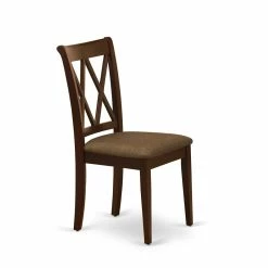 Budget 🔔 East West Furniture Clarksville 41" Fabric Dining Chairs In Mahogany (Set Of 2) ✨ -Cheap Office Chairs Store 2352229 2 L