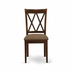 Budget 🔔 East West Furniture Clarksville 41" Fabric Dining Chairs In Mahogany (Set Of 2) ✨ -Cheap Office Chairs Store 2352229 3 L
