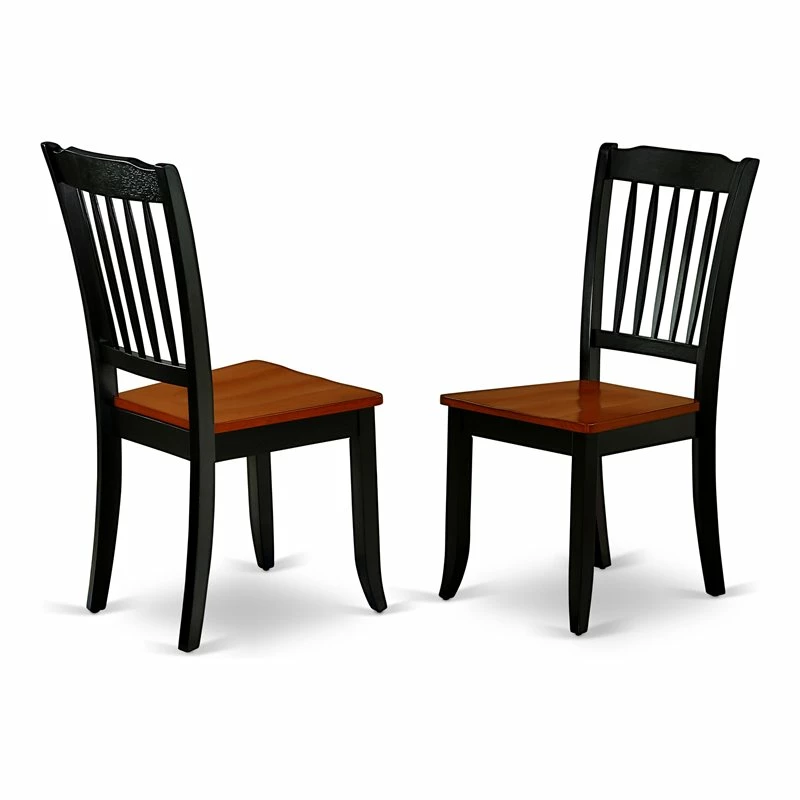 Promo ❤️ East West Furniture Danbury 11" Wood Dining Chairs In Black/Cherry (Set Of 2) 💯 3 Promo ❤️ East West Furniture Danbury 11" Wood Dining Chairs In Black/Cherry (Set Of 2) 💯