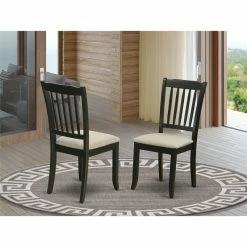 Discount ❤️ East West Furniture Danbury 38" Fabric Dining Chairs In Black (Set Of 2) 😍 -Cheap Office Chairs Store 2352248 1 L