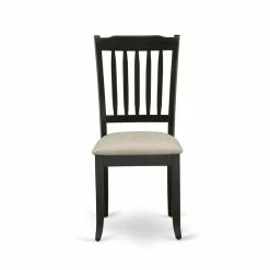 Discount ❤️ East West Furniture Danbury 38" Fabric Dining Chairs In Black (Set Of 2) 😍 -Cheap Office Chairs Store 2352248 3 L