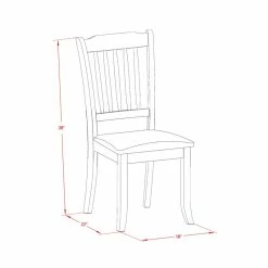 Discount ❤️ East West Furniture Danbury 38" Fabric Dining Chairs In Black (Set Of 2) 😍 -Cheap Office Chairs Store 2352248 5 L