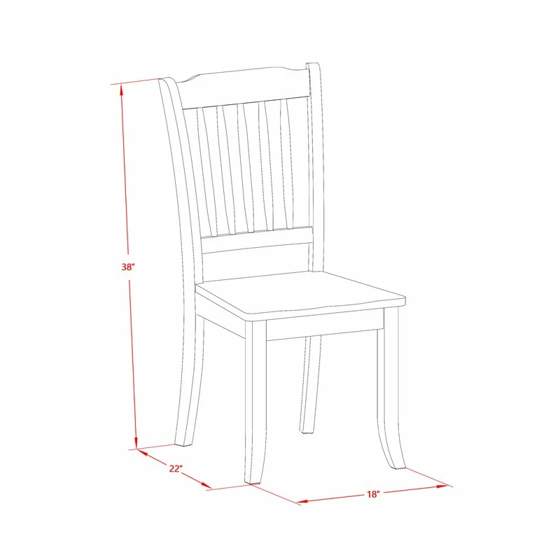 Best Pirce ๐ East West Furniture Danbury 11" Wood Dining Chairs In Cream/Cherry (Set Of 2) โค๏ธ 8 Best Pirce ๐ East West Furniture Danbury 11" Wood Dining Chairs In Cream/Cherry (Set Of 2) โค๏ธ - Image 6