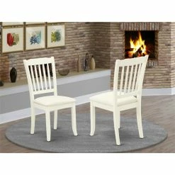 Brand new 🎉 East West Furniture Danbury 38" Fabric Dining Chairs In Linen White (Set Of 2) 🤩 -Cheap Office Chairs Store 2352250 1 L