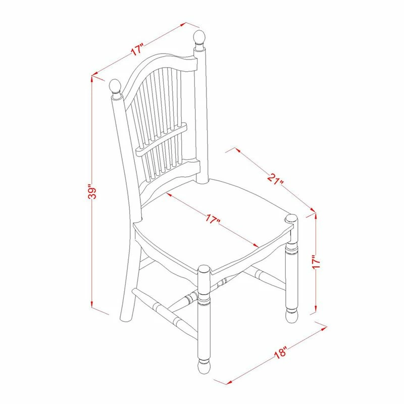 Deals ๐ East West Furniture Dover 11" Wood Dining Chairs In Black/Cherry (Set Of 2) ๐คฉ 5 Deals ๐ East West Furniture Dover 11" Wood Dining Chairs In Black/Cherry (Set Of 2) ๐คฉ - Image 3