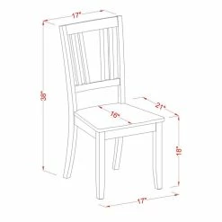 Buy ✨ East West Furniture Dudley 10" Wood Dining Chairs In Black (Set Of 2) ✨ -Cheap Office Chairs Store 2352287 2 L