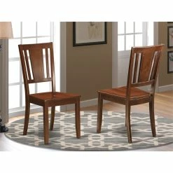 Budget ✨ East West Furniture Dudley 10" Wood Dining Chairs In Mahogany (Set Of 2) ✔️ -Cheap Office Chairs Store 2352289 1 L