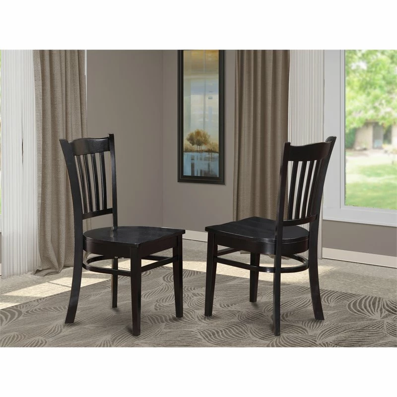 Hot Sale ๐ East West Furniture Groton 11" Wood Dining Chairs In Black (Set Of 2) ๐งจ 4 Hot Sale ๐ East West Furniture Groton 11" Wood Dining Chairs In Black (Set Of 2) ๐งจ - Image 2