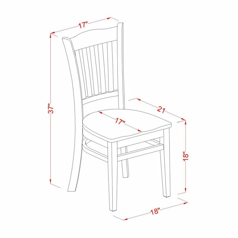 Hot Sale ๐ East West Furniture Groton 11" Wood Dining Chairs In Black (Set Of 2) ๐งจ 5 Hot Sale ๐ East West Furniture Groton 11" Wood Dining Chairs In Black (Set Of 2) ๐งจ - Image 3