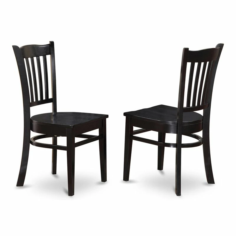 Hot Sale ๐ East West Furniture Groton 11" Wood Dining Chairs In Black (Set Of 2) ๐งจ 3 Hot Sale ๐ East West Furniture Groton 11" Wood Dining Chairs In Black (Set Of 2) ๐งจ